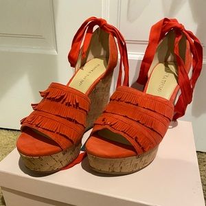 Ivanka trump wrap ankle wedges